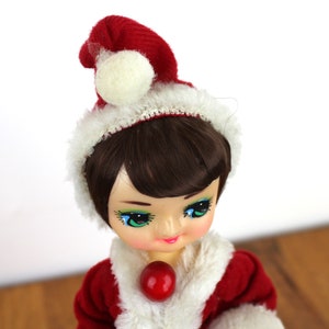 Christmas Vintage Doll on Stand