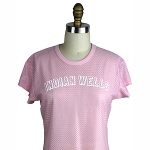 Pink Indian Wells Tennis Mesh Jersey T Shirt Etsy