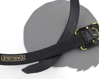 Black Leather & Gold Vintage Carlisle Belt - Size US 28 - Etsy