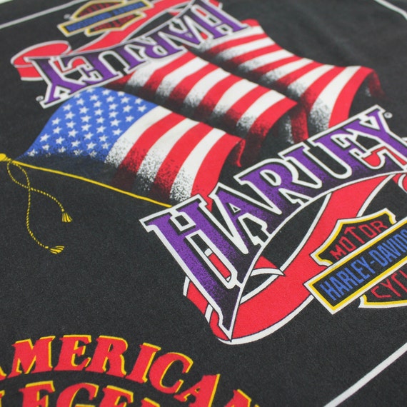 Harley Davidson Vintage Scarf Square Handkerchief… - image 3