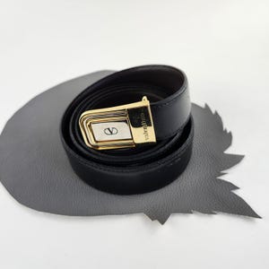 Valentino Black or Brown Leather & Gold Reversible Vintage  display picture 2