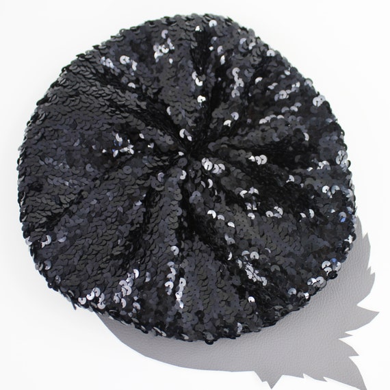 ブラックスパンコールヴィンテージベレー帽 / ストレッチ素材 - Etsy 日本