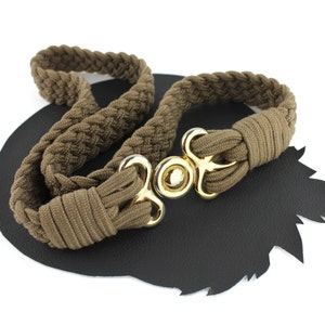 Tan Braided Rope Vintage Belt size Medium