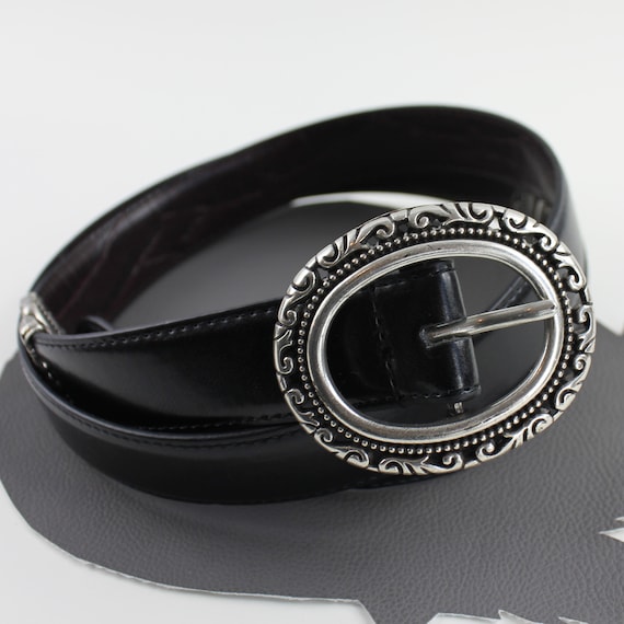 Black or Brown Faux Crocodile Swivel Leather Western Belt  display picture 1