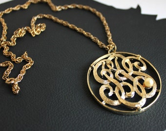 Boho Scroll-Gold-Ton-Vintage-Kette