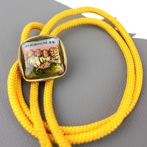 Mount Rushmore Bolo Tie / Colorful Bolo Tie / South Dakota Souvenir Bolo Tie / SD Tourist Gift / Yellow Bolo Tie / Rainbow South Dakota Bolo