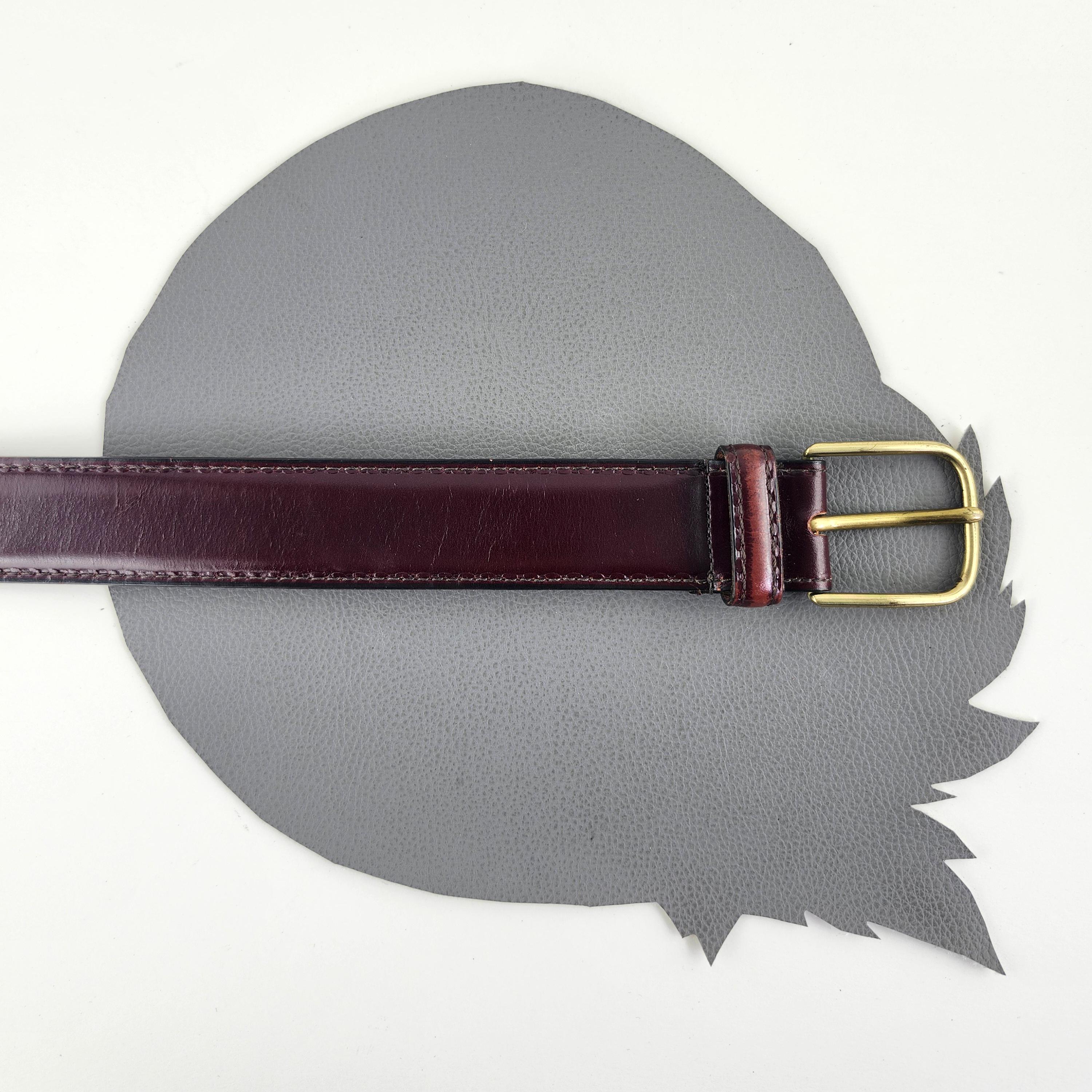 Vintage Maroon Red Dooney & Bourke Leather Belt With Gold  display picture 2