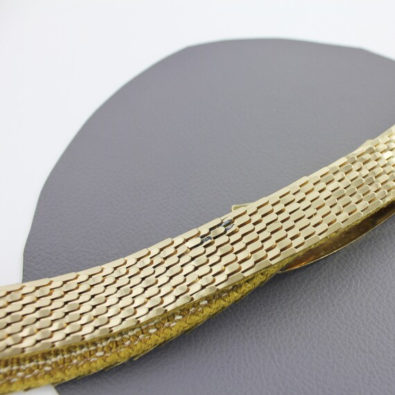 Vintage Gold Metal Scale Elastic Belt With Rectangle Buckle  display picture 1