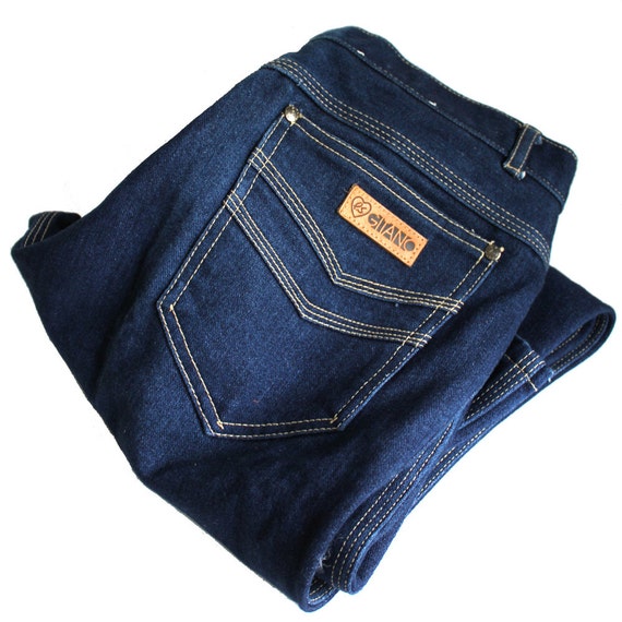 P.S. Gitano Vintage High Waisted Dark Denim Jeans / Size 16 | Etsy