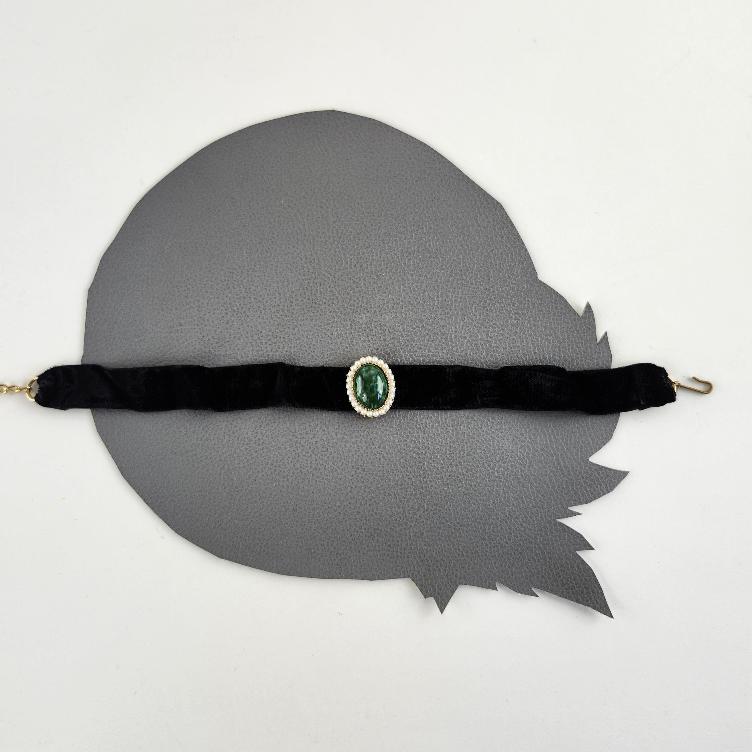 Cimenexe Collana Di Perle Punk Collana Di Velluto In Pelle Collana Di Camoscio Nero Girocollo Collana Corta In Pelle Collana Regolabile Gioielli