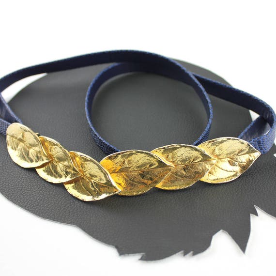 Vintage Mimi Di N Gold Metal Leaf Buckle & Faux Snakeskin  display picture 3