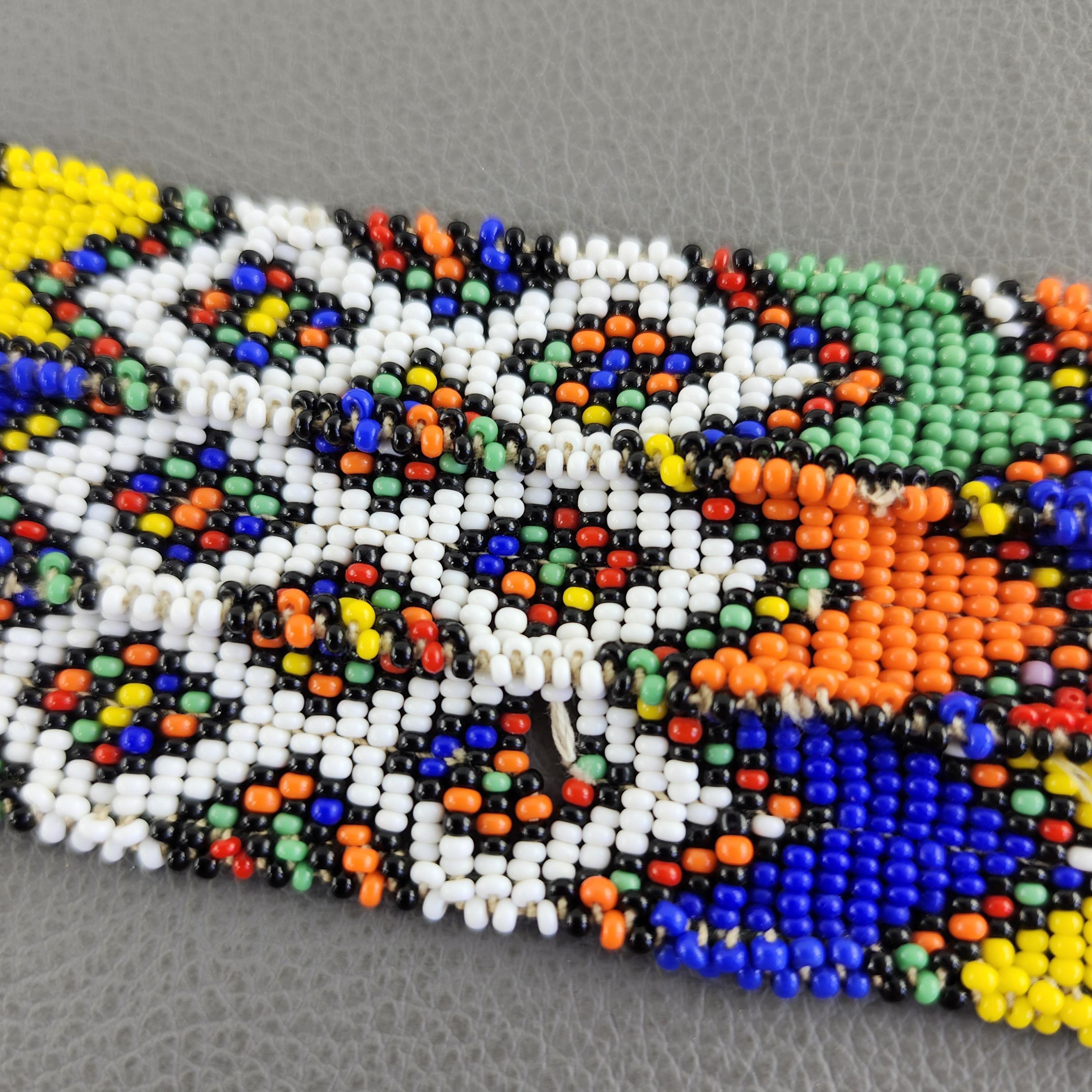 Multi-colored Belt glass beads SET of (2) Beaded Stretch Snap Crystal Multicolored Beaded  main image 2