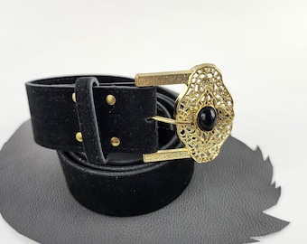 Vintage 90s womens belt ornate filigree bronze art deco size small maximalist Vintage 90s Womens Belt Ornate Filigree Bronze Art Deco Size  main image 2