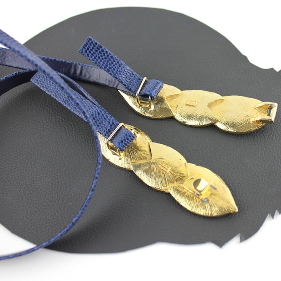 MIMI DI N NISCEMI VINTAGE 1982 BLACK GOLD LEAF BUCKLE ADJUSTABLE BELT Buy 1982 Mimi Di N Princess Mimi Di Niscemi Accessories Gold  main image 3