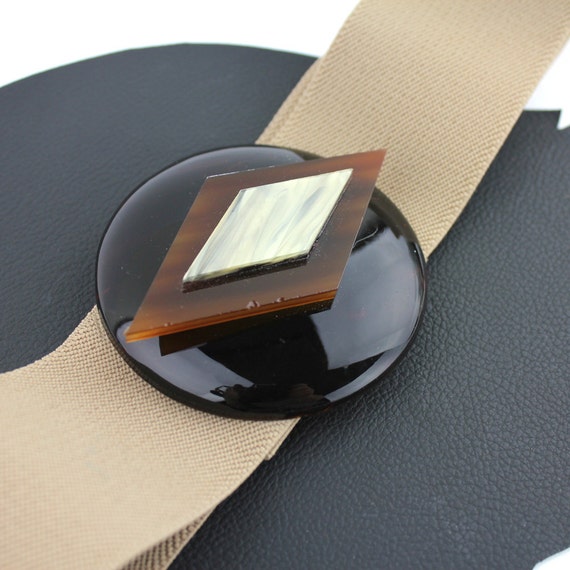 Vintage Faux Tortoise Shell Belt Vintage Faux Tortoise Shell Belt, 72 Cm / 28 main image 3
