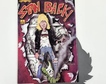 Revista de cómics vintage de Stan Back Music Rock and Roll, novela gráfica vintage de Revolutionary Comics / Volumen 1, n.° 1, julio de 1990