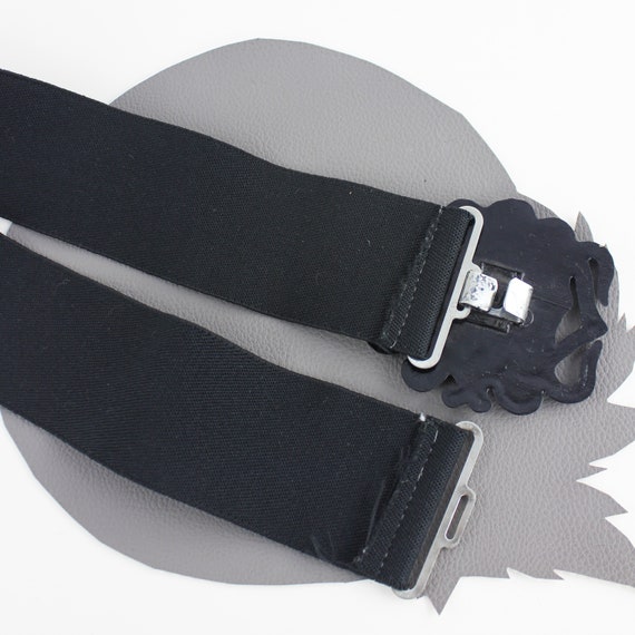 Graffiti Letter Scroll Buckle on Black Elastic Belt Size