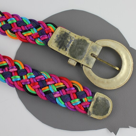 Vintage Rainbow Braided Cord & Vinyl Women display picture 3