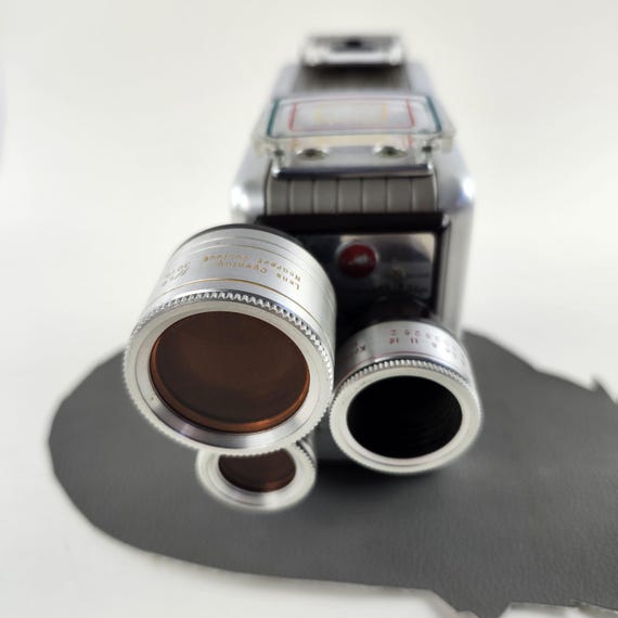 Kodak Brownie Vintage MM Movie Camera Turret Triple Lens