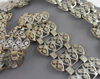 Vintage Silver Metal Wide Chain Link Belt - Belt Size 31 - Etsy display picture 3