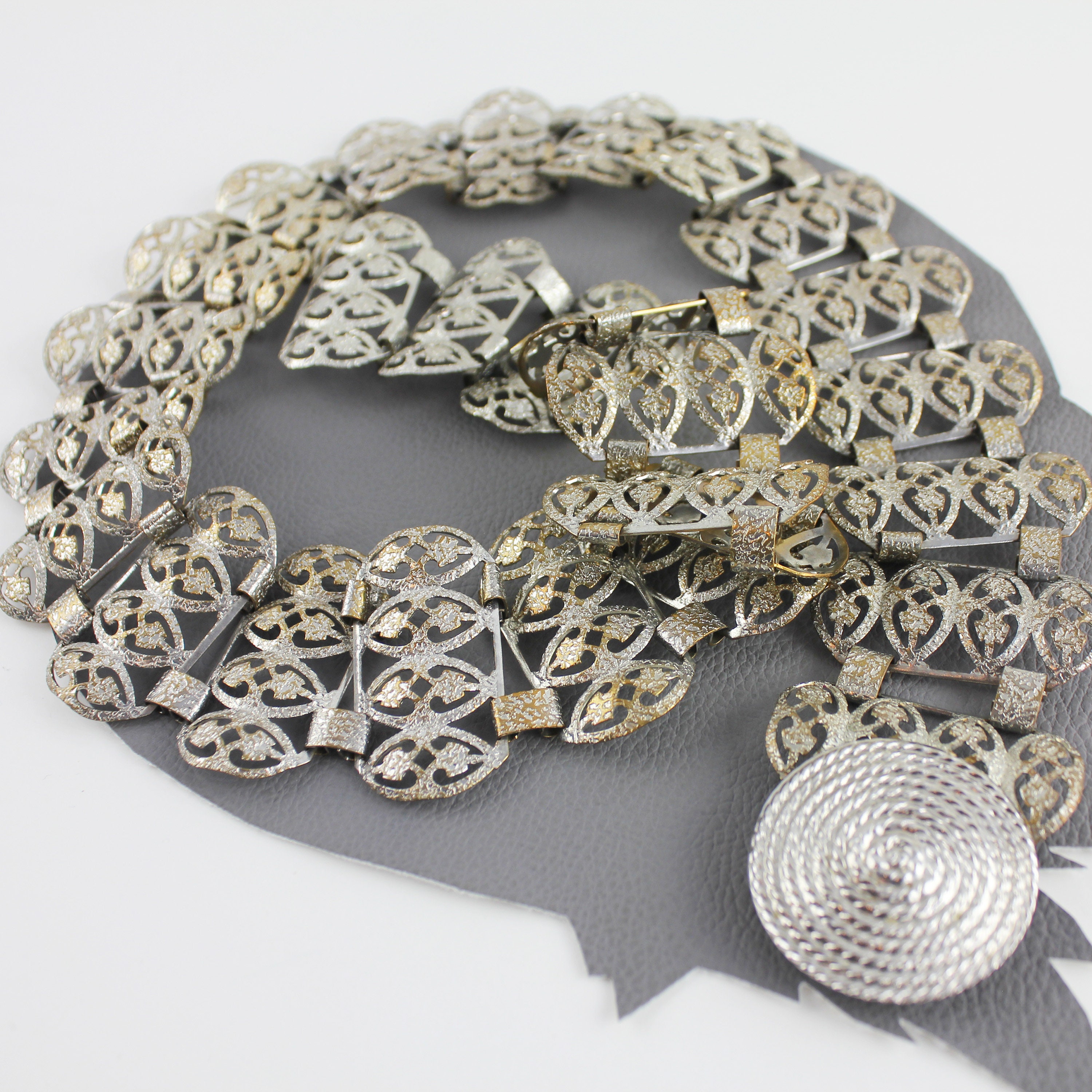 Vintage Silver Metal Wide Chain Link Belt - Belt Size 31 - Etsy