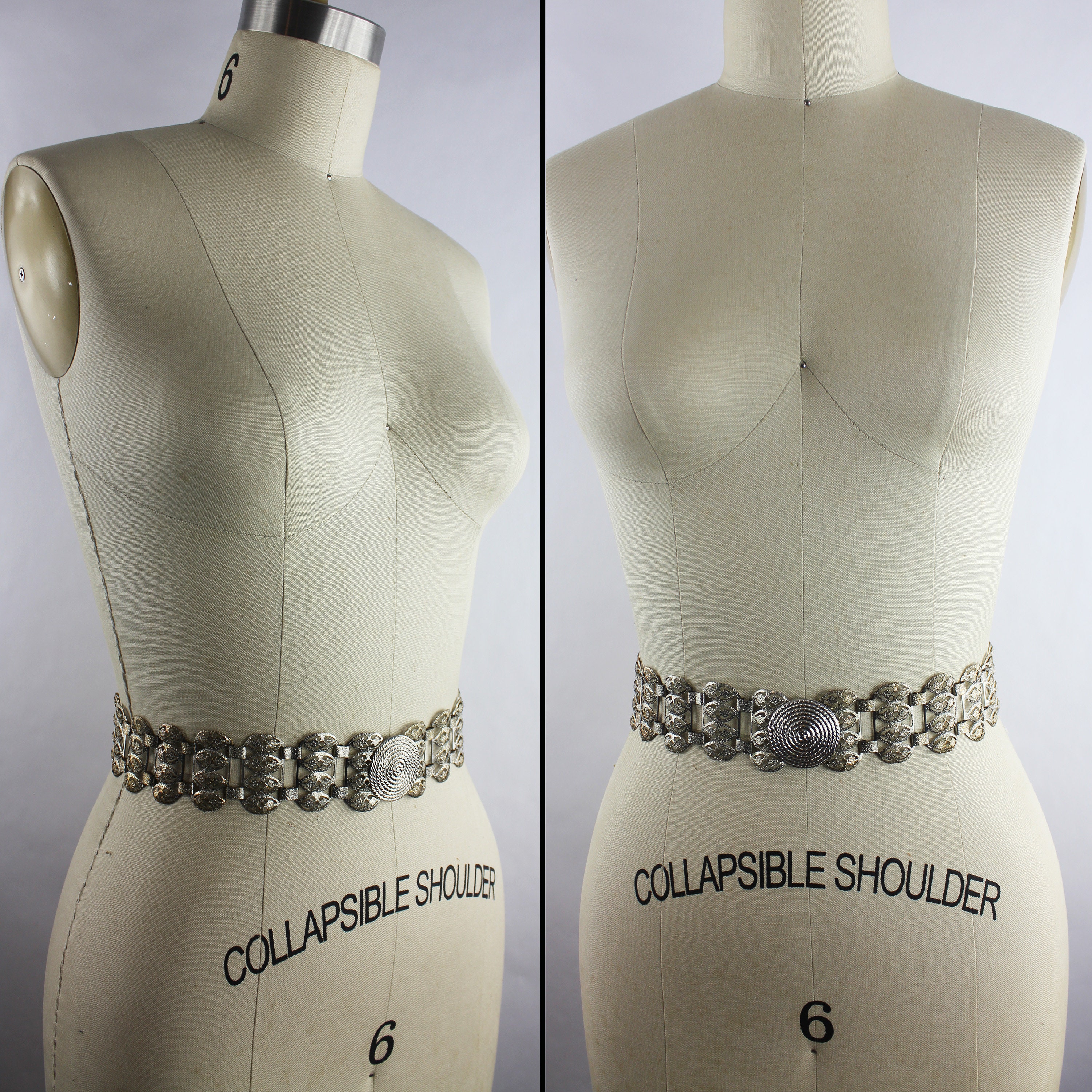 Vintage Silver Metal Wide Chain Link Belt - Belt Size 31 - Etsy display picture 2