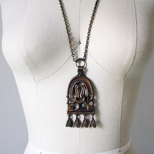 Vintage Finland Art Nouveau Bronze Inspired Pendant Necklace image 4