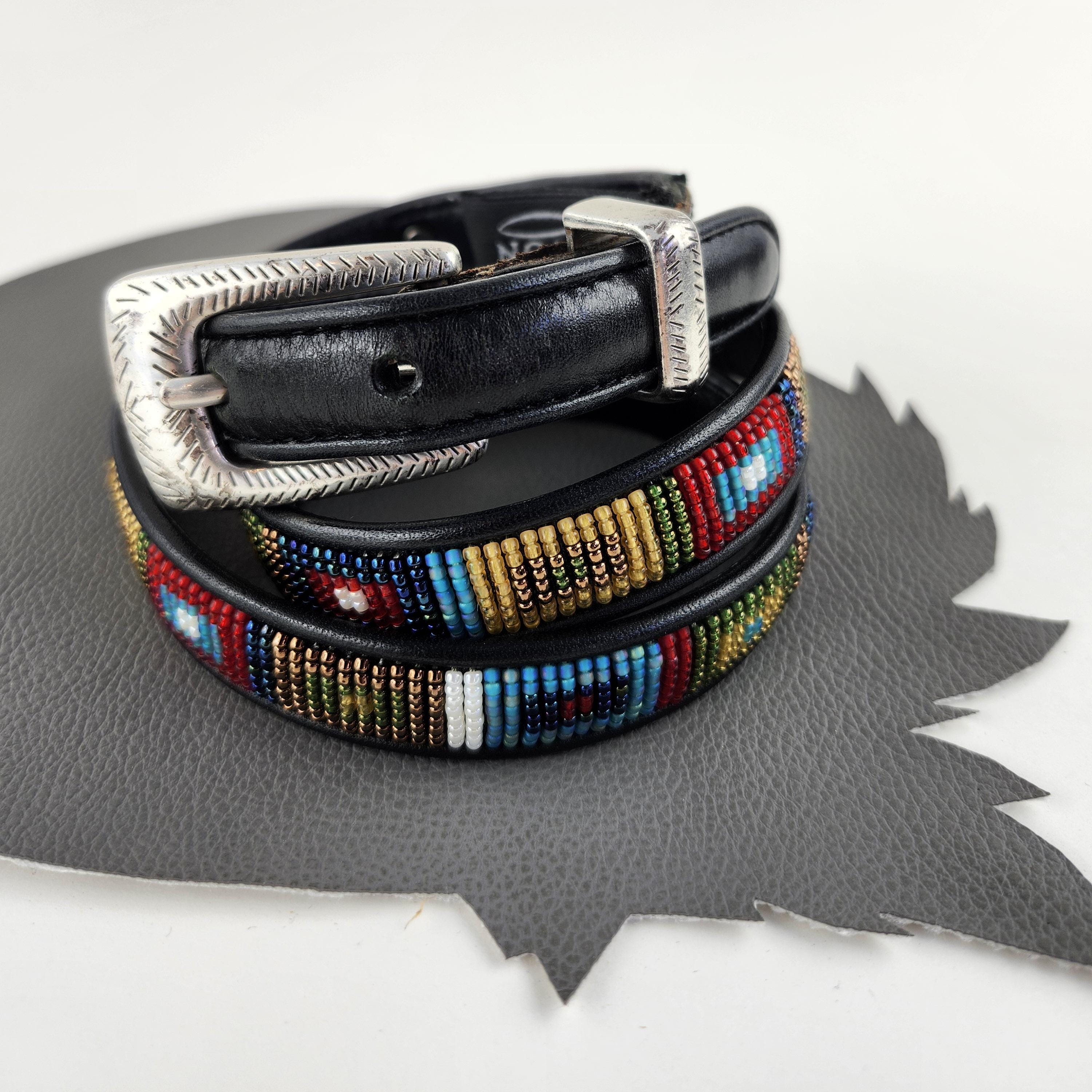 Beautiful beaded belt by Brighton. Vintage. Western styling. Brighton Beaded Belts for Women for sale | eBay main image 3