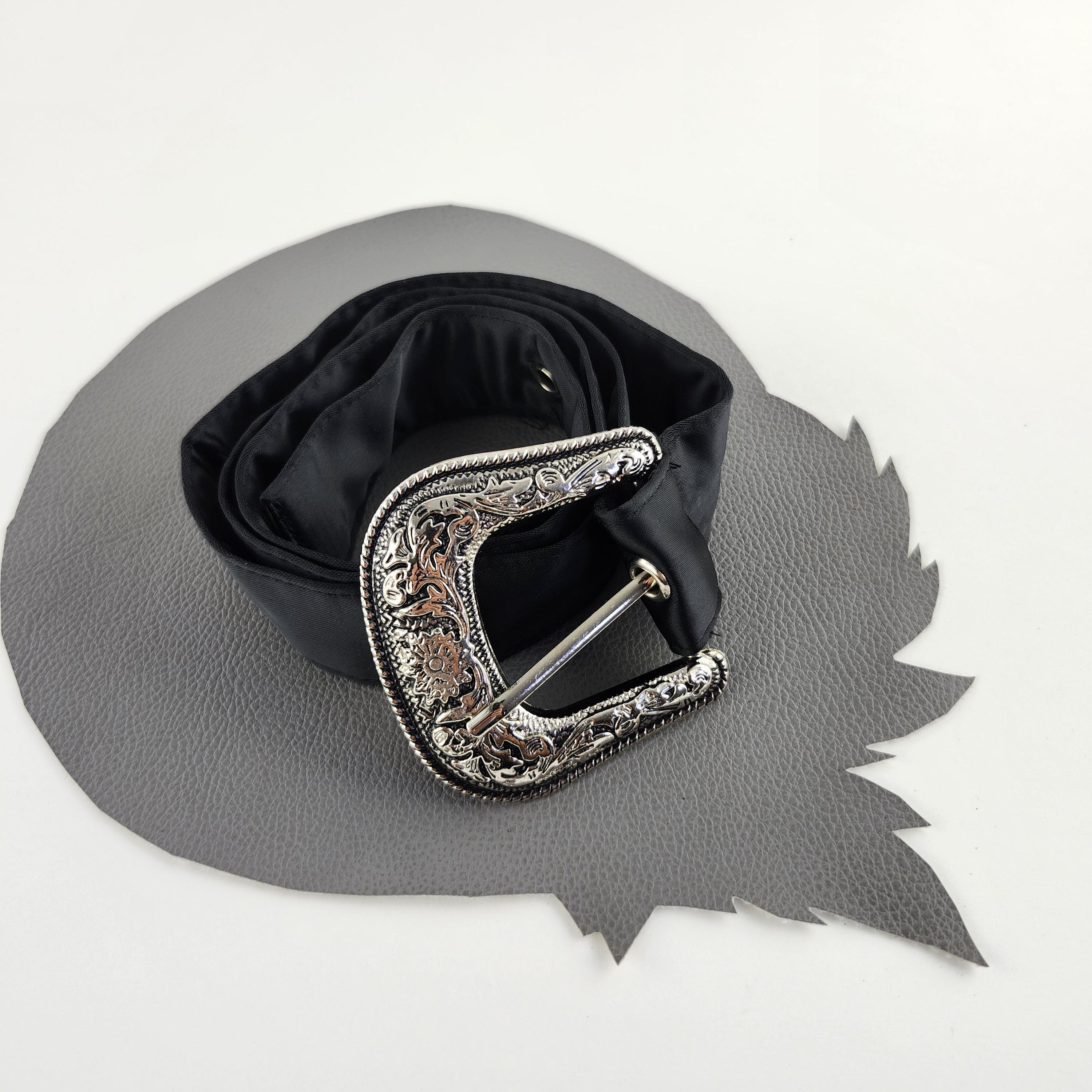 Vintage Womens Black Western Belt with Ornate Silver Plated Buckle Gorg! Sz.S/M XZQTIVE Women Leather Belt Ladies Vintage Western Belt Retro  main image 4