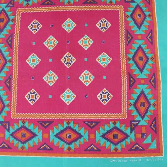 Aztec Southwestern Hot Pink Turquoise Orange Purp… - image 4