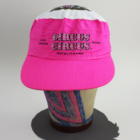 Vintage Circus Circus Hot Pink Painters Cap / Las Vegas Reno