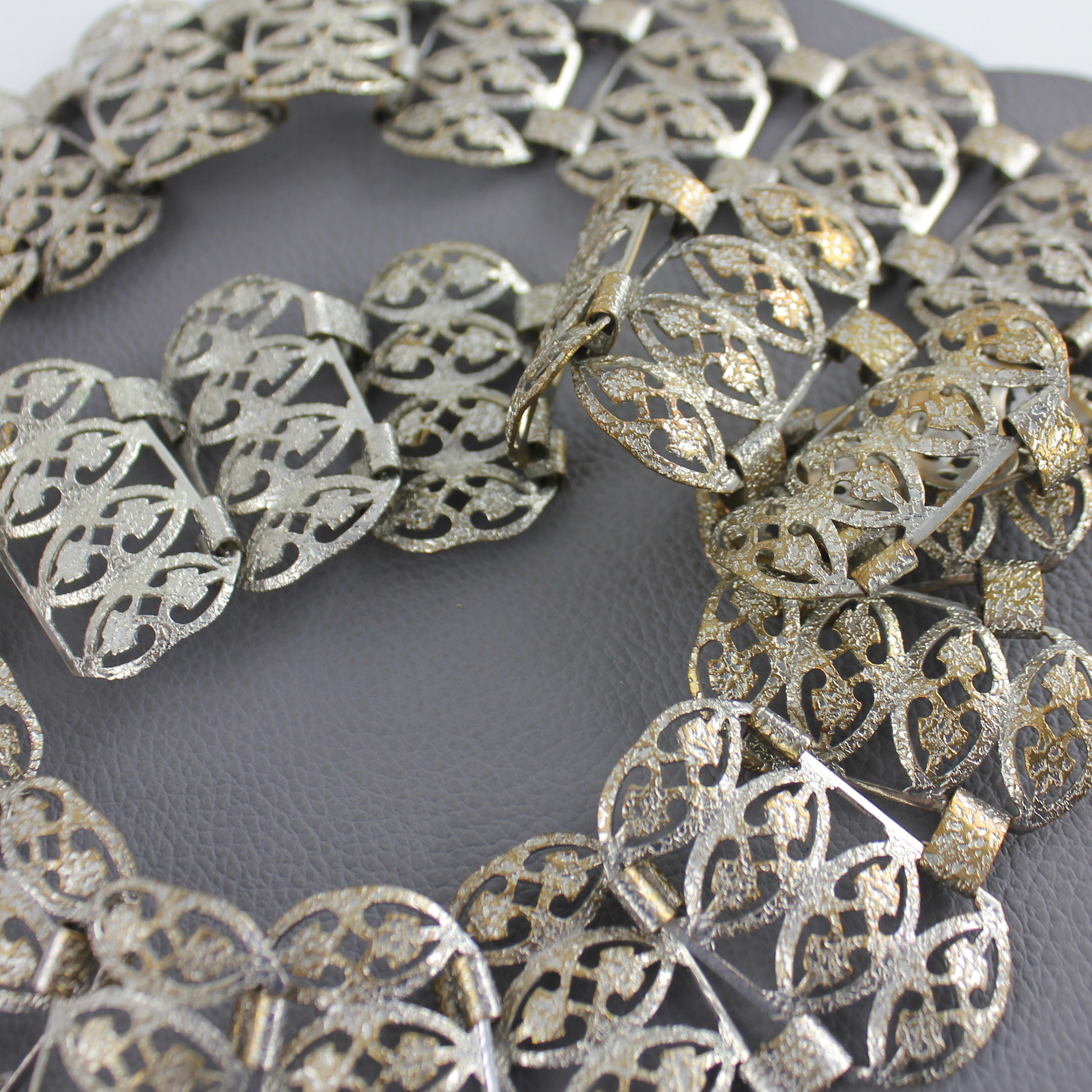Vintage Silver Metal Wide Chain Link Belt - Belt Size 31 - Etsy display picture 3