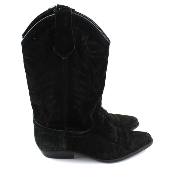 Black suede western boots hot sale
