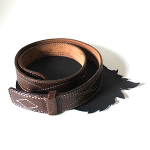 ブラウンレザー トニーラマ ウエスタンベルト シルバースクロール