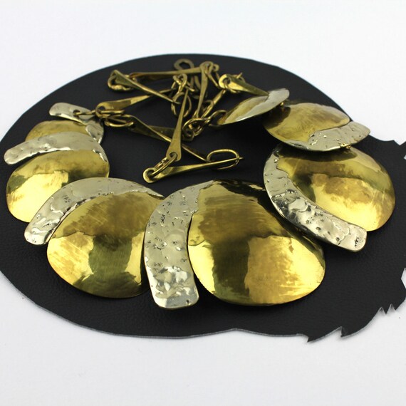 Vintage Joseph Boris Silver and Gold Artisan Belt / Abstract
