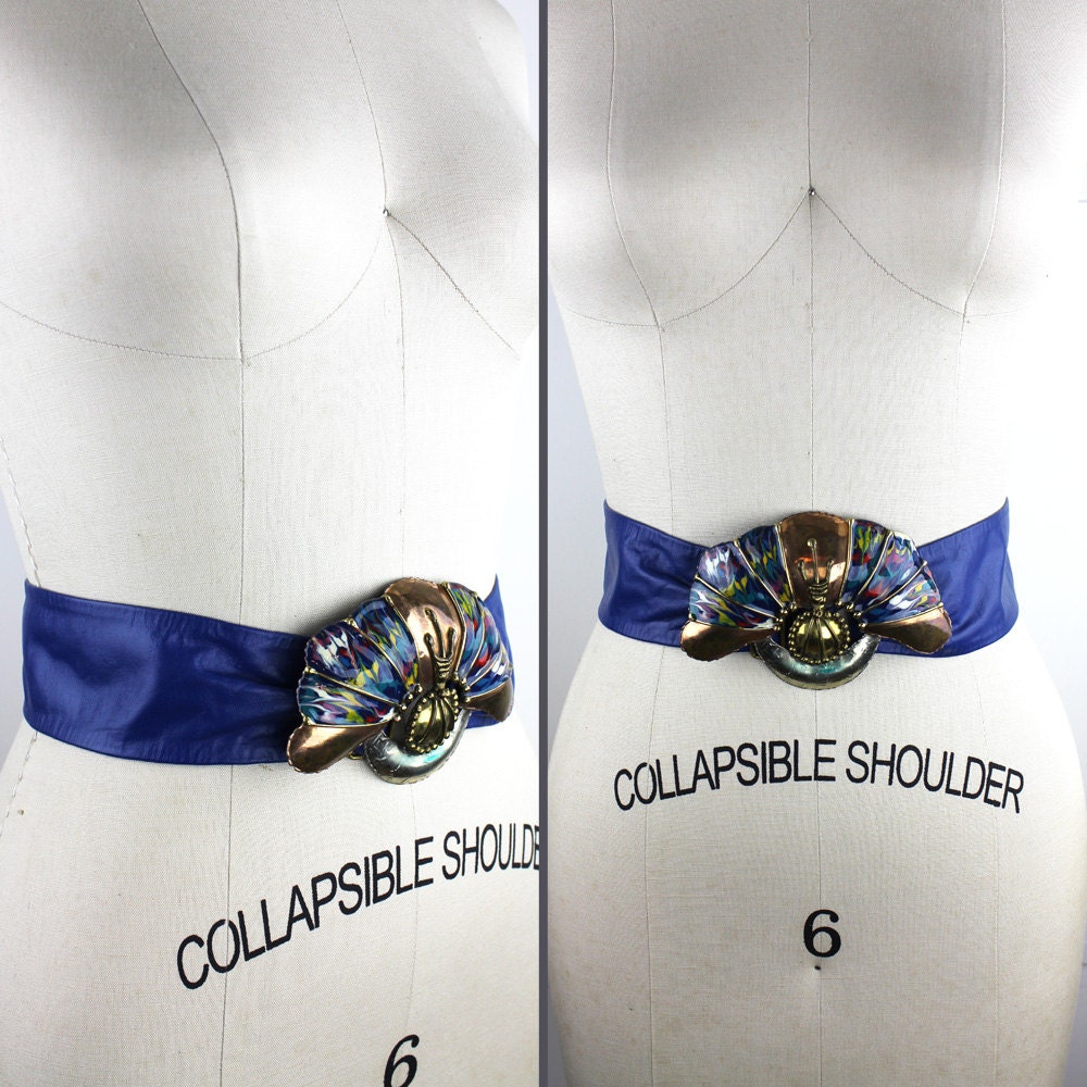 Abstract Buckle Leather Belt main image 1