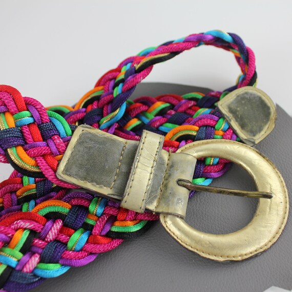 Vintage Rainbow Braided Cord & Vinyl Women display picture 2