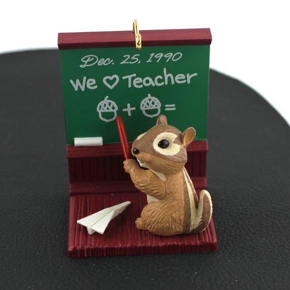 We Heart Teacher Vintage Keepsake Hallmark Ornament With | Etsy