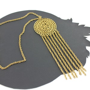 Bohemian Gold Chain Fringe Necklace