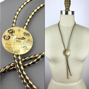 El Jebel 1991 Bolo Tie - Gold, Blue, Green, Red and Black