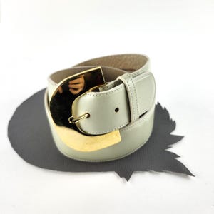 Ginnie‎ Johansen Tan Leather Bohemian Unique Vintage 80s Belt Medium/Large M/L Ginnie johansen vintage belt - Gem main image 2