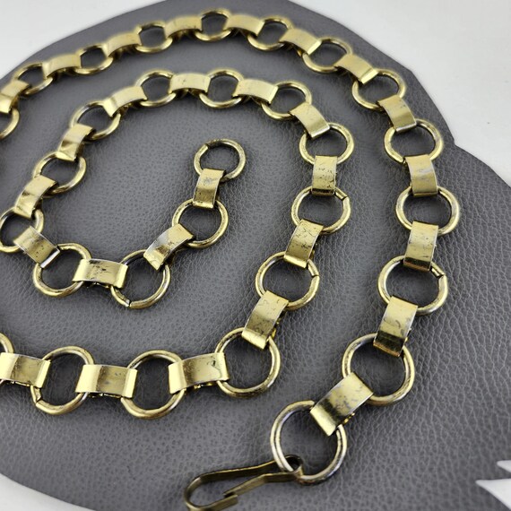 Gold Vintage Distressed Chain Link Belt up to 33 Inches - Etsy display picture 1