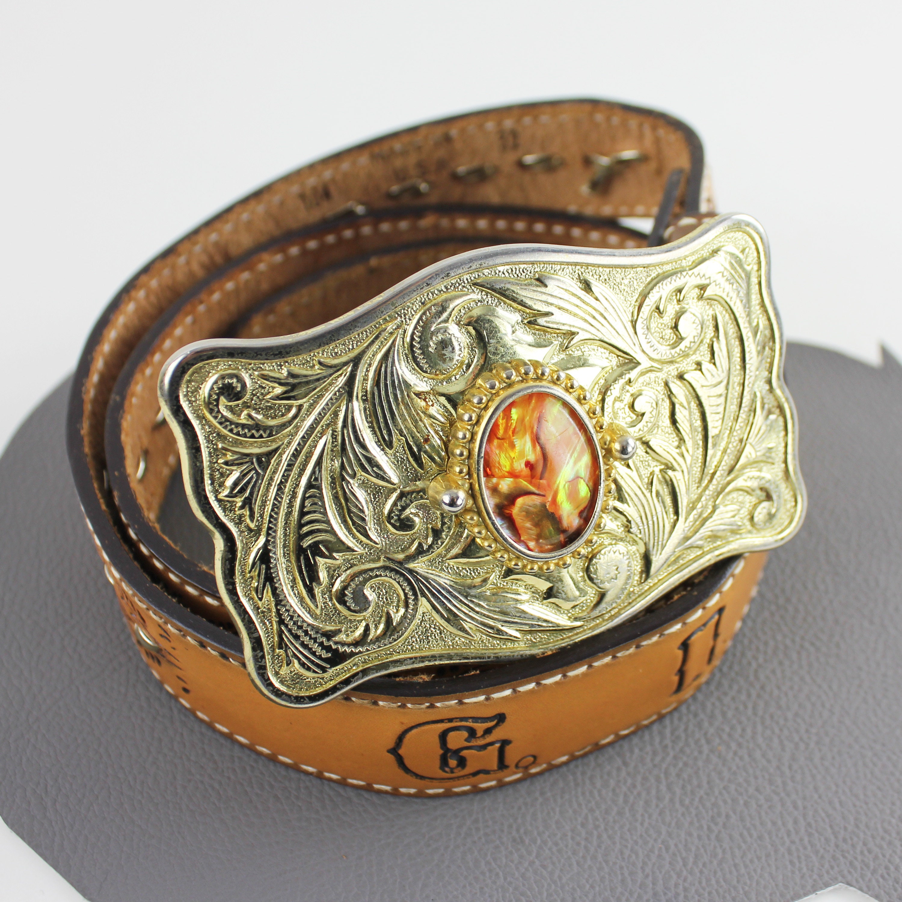 Fibbia Cintura Western Urban Backwoods, Lettera G, Metallo 104x78mm, Adatta Per Cinture Fino A 4cm