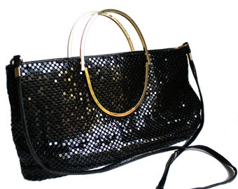 Black Chainmaille Purse Vintage 80s Disco