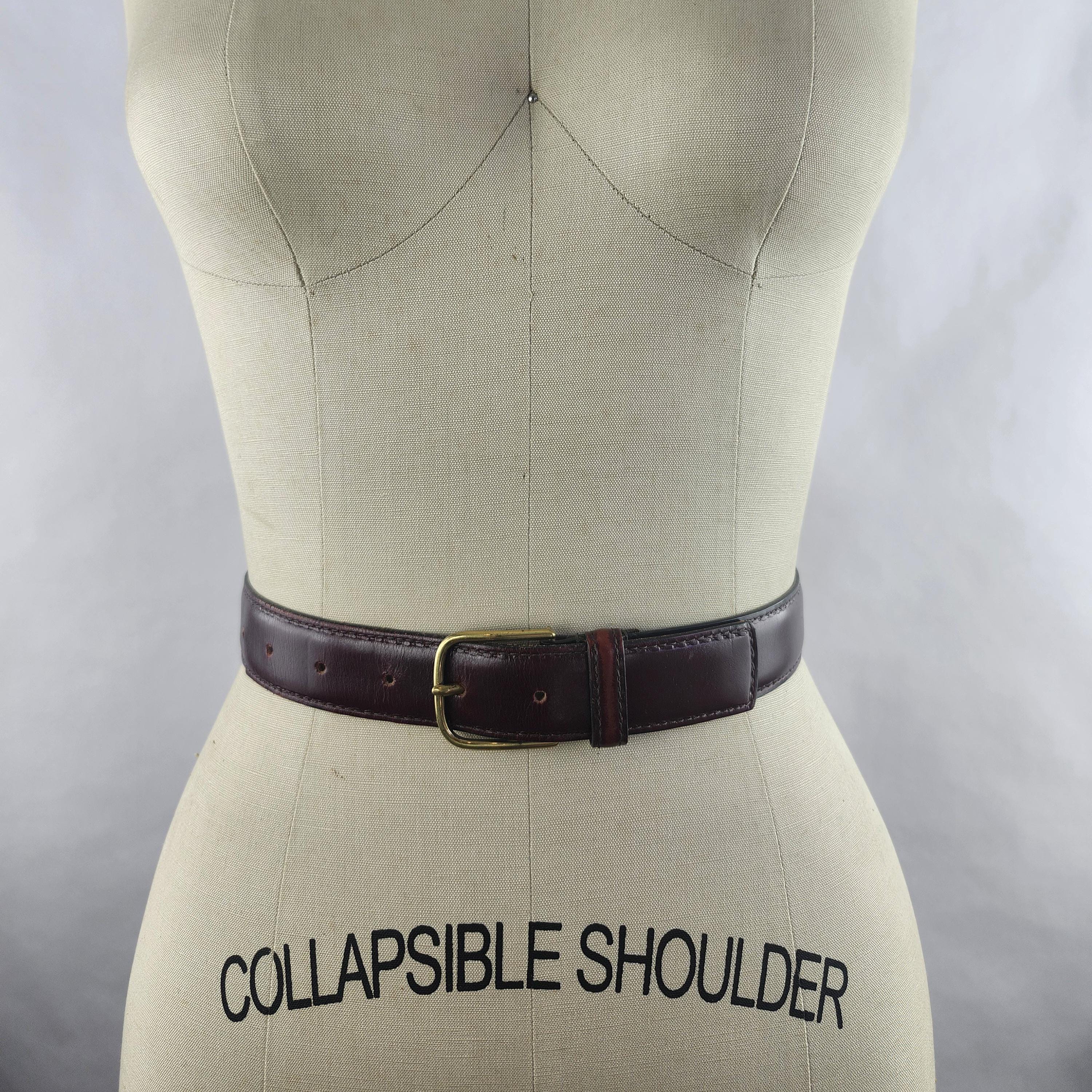 Dooney & Bourke vintage Burgundy Belt with Gold Buckle Vintage Waist Belt 26 28 Gold Tone Buckle Burgundy | eBay main image 4