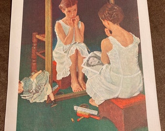 Rockwell Girl Mirror Etsy Rockwell Girl Mirror Etsy
