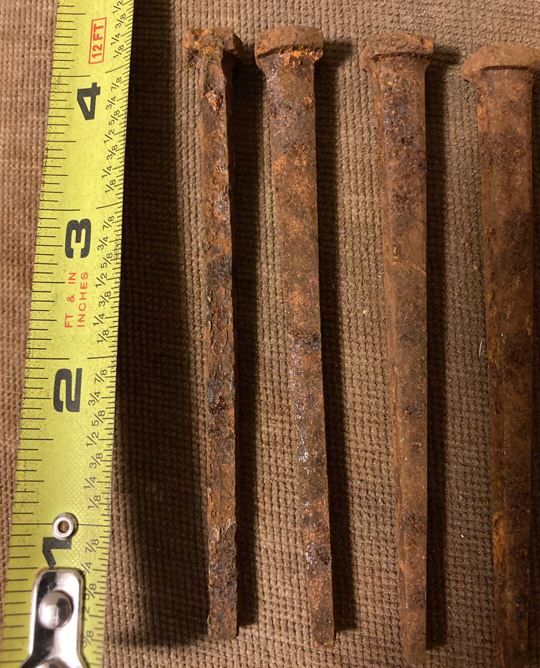 30 Square Head Rusty Barn Nails Salvage From an Over 100 Year Etsy