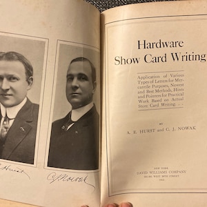Hardware Show Card Writing Application of Various Types of Letters for Mercantile Purposes, AE Hurst & CJ Nowak, first edition