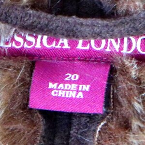 Faux Suede/Fur Jacket in Chocolate Brown - Size -20W Excellent Condition image 6