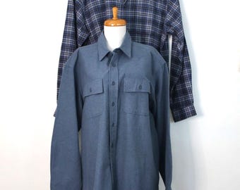 Flannel Shirts -LL Bean Size 42 Large -1980s Vintage